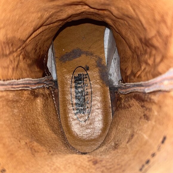 Resistol Ranch Red & Black Leather Tuff Hedeman Handcrafted Western Boots Sz 7B - Picture 5 of 10